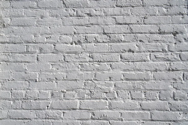 Light Gray Aged Paint White Brick Wall Background — Stock Photo, Image