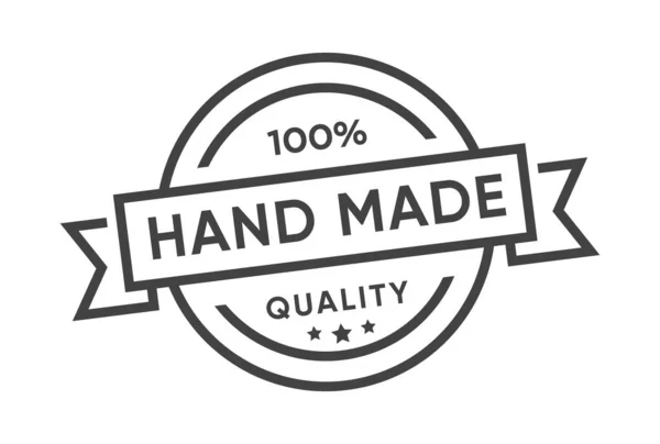 Hand Made Stamp Vector Icon — Stock Vector
