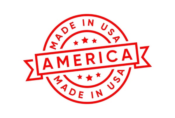 Made America Usa Stamp Icon Design — Stock Vector