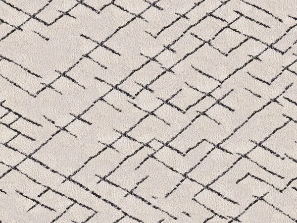 バーバースタイルのカーペットの背景 ベージュ地に黒のストライプ シームレスなパターン — ストック写真