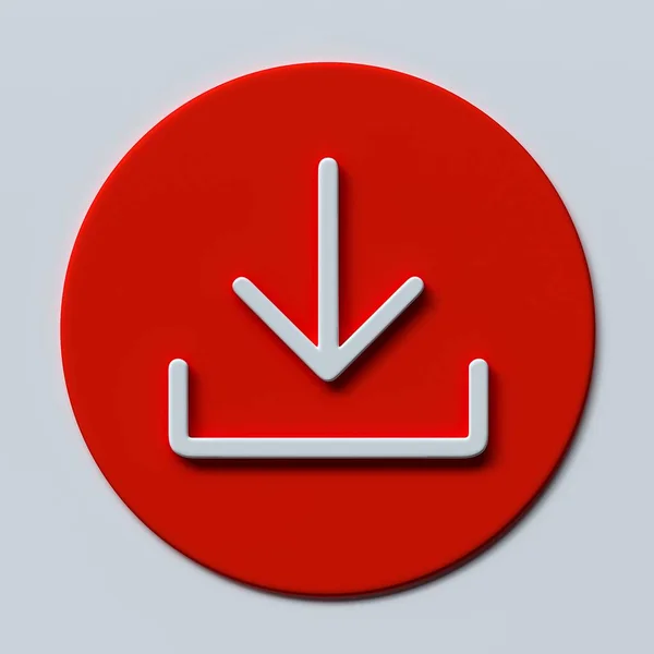 Icono Descarga Instalar Símbolo Ilustración — Foto de Stock