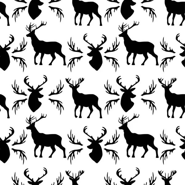 Background Patterns Deer Horns — Stock Vector
