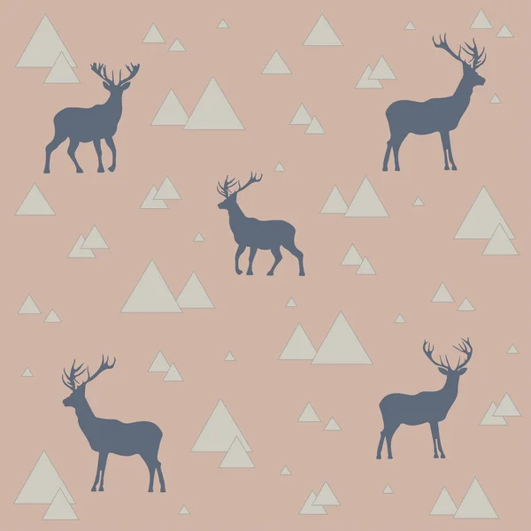 Papier Peint Avec Motif Cerfs Triangles — Image vectorielle