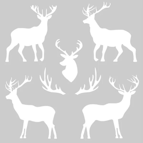 Fond Avec Des Motifs Cerfs Cornes — Image vectorielle