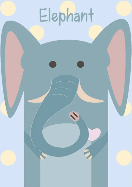Plakat Dla Dzieci Słoniem — Wektor stockowy