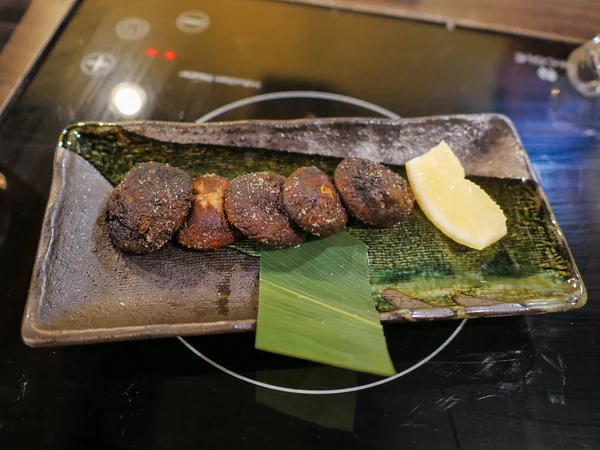 Mushroom Grill Plate — Stock Photo, Image