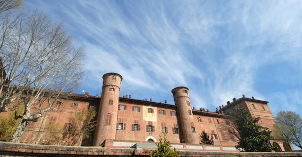 Castelo Real Moncalieri Fica Uma Colina Centro Histórico Moncalieri Juntamente — Fotografia de Stock