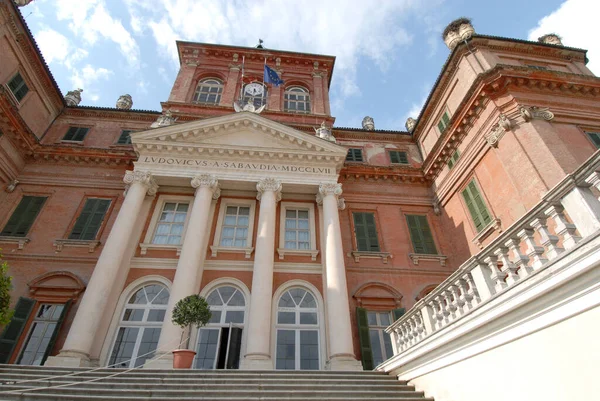 Castelo Real Vermelho Racconigi Está Localizado Província Cuneo Piemonte Mas — Fotografia de Stock