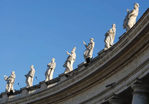 Famosa Colunata Praça São Pedro Estado Vaticano Que Composta Por — Fotografia de Stock