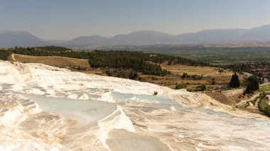 Pamukkale 'nin termal yayları, unesco dünya mirası, yaz.