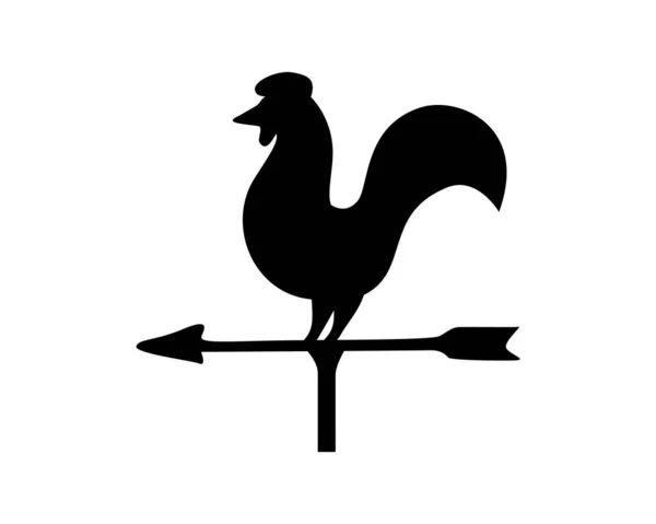 Rooster Weather Vane Wind Direction Symbol — стоковий вектор