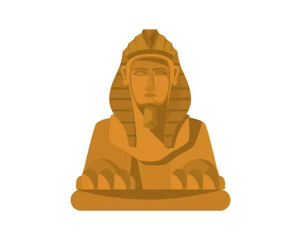 Esfinge Ilustración Histórica Egipto — Vector de stock