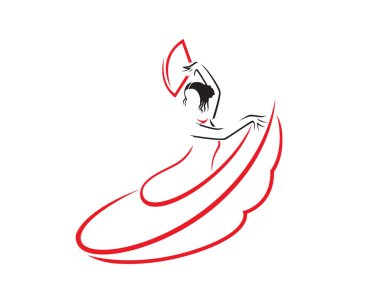 Flamenko Dans Siluetini Bir Leydi Gösteriyor