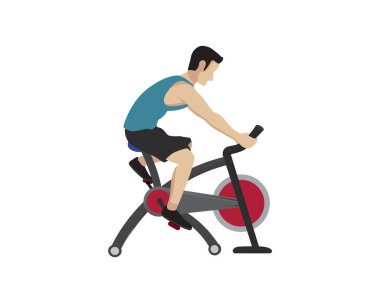 Egzersiz Yapan Adam Bisiklet Çalışması