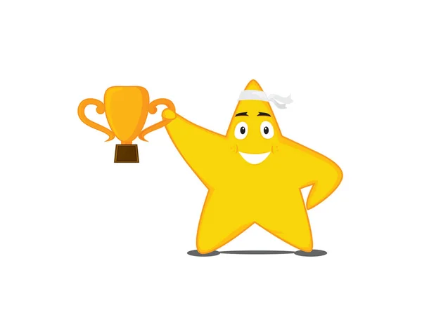 Champion Star Holding Cup — Stock Vector
