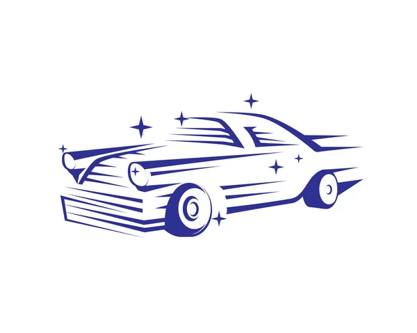 Carro Antigo Lavagem Carro Vetor Carro Espumante —  Vetores de Stock