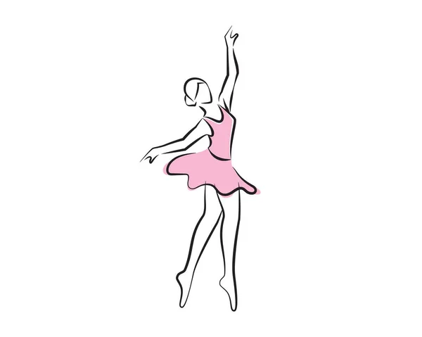 Bailarina Ballet Bailarina Silueta Bailarina — Vector de stock