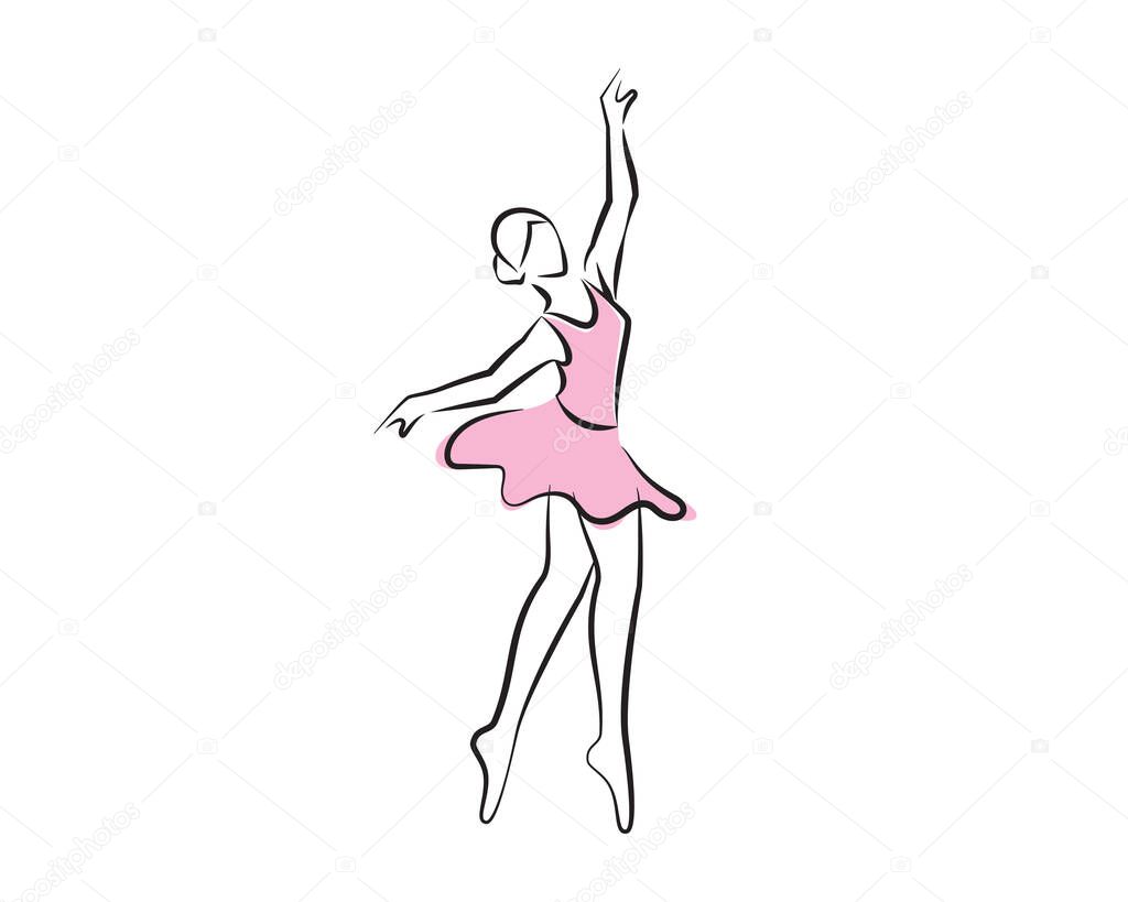 Bailarina Ballet Bailarina Silueta Bailarina Vector de Stock de ©Derriva  391726188