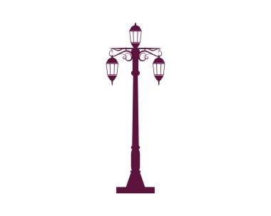Antika Viktorya Sokak Lambası Vektörü