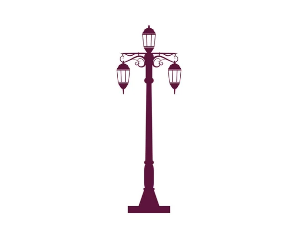 Antico Vittoriano Street Lamp Vector — Vettoriale Stock