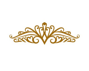 Klasik ve Zarif Altın Taç İllüstrasyon Vektörü