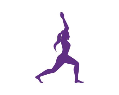 Yoga Çalışan Genç Bir Kız Siluet Vektörü