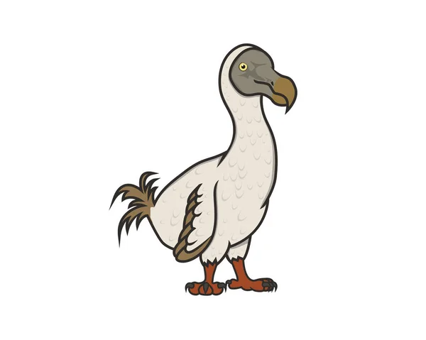 Detailní Dodo Bird Stojící Gesto Ilustrační Vektor — Stockový vektor