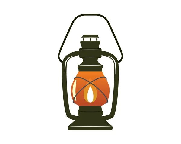 Petroleum Lamp Kerosene Lamp Illustration Vector — Stock Vector