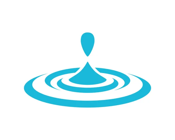 Gota Água Água Splash Symbol Vector — Vetor de Stock