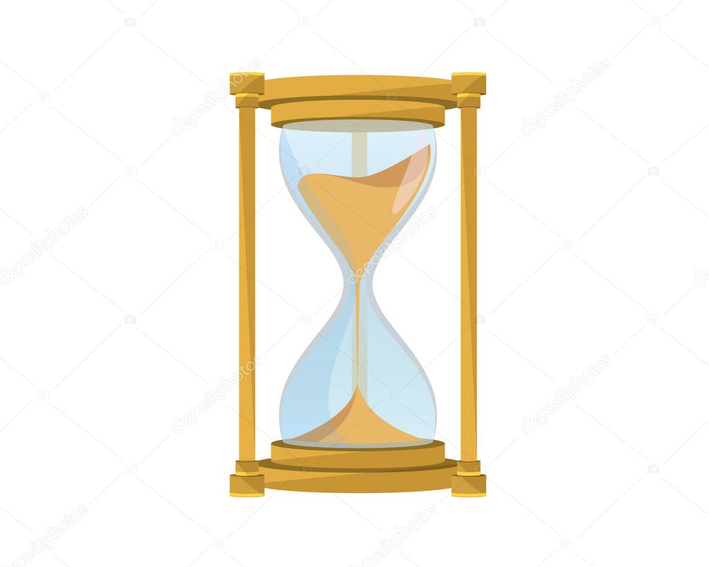 Detailed Hourglass, Sandclock and Sandglass Illustration Vector