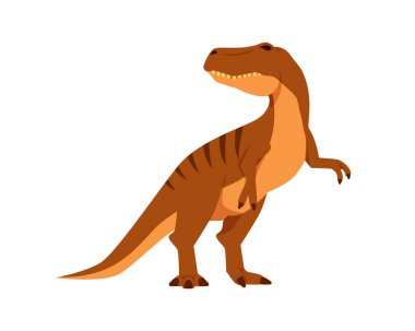 Ayrıntılı Tyrannosaurus veya T-Rex İllüstrasyon Vektörü