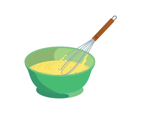 Detailed Whisk Egg Beater Dough Illustration Vector — Stock Vector