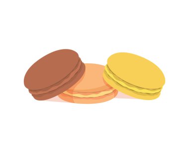 Çeşitli Renk İllüstrasyon Vektörlü Ayrıntılı Makarnalar