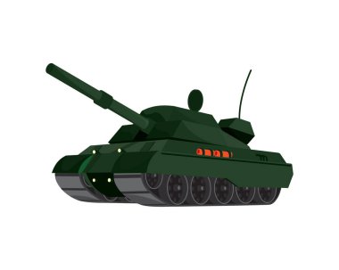 Ayrıntılı Tank Askeri Araç İllüstrasyon Vektörü