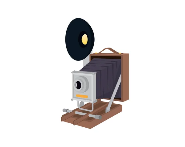 Gedetailleerde Antieke Camera 1940 Illustratie Vector — Stockvector