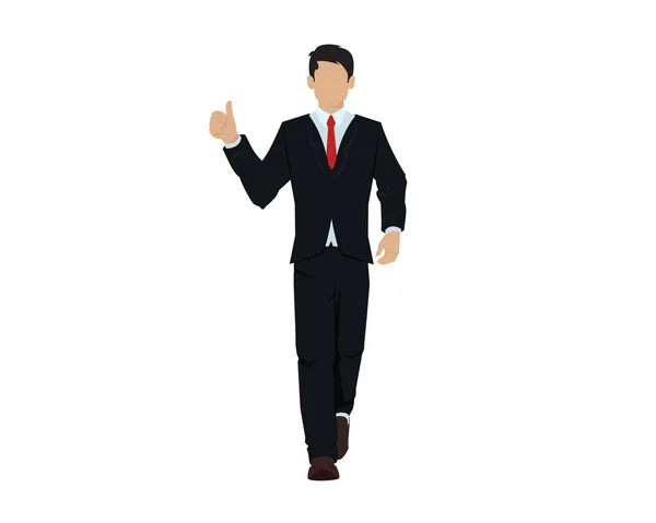 Ceo Funcionário Com Thumbs Gesture Vector —  Vetores de Stock