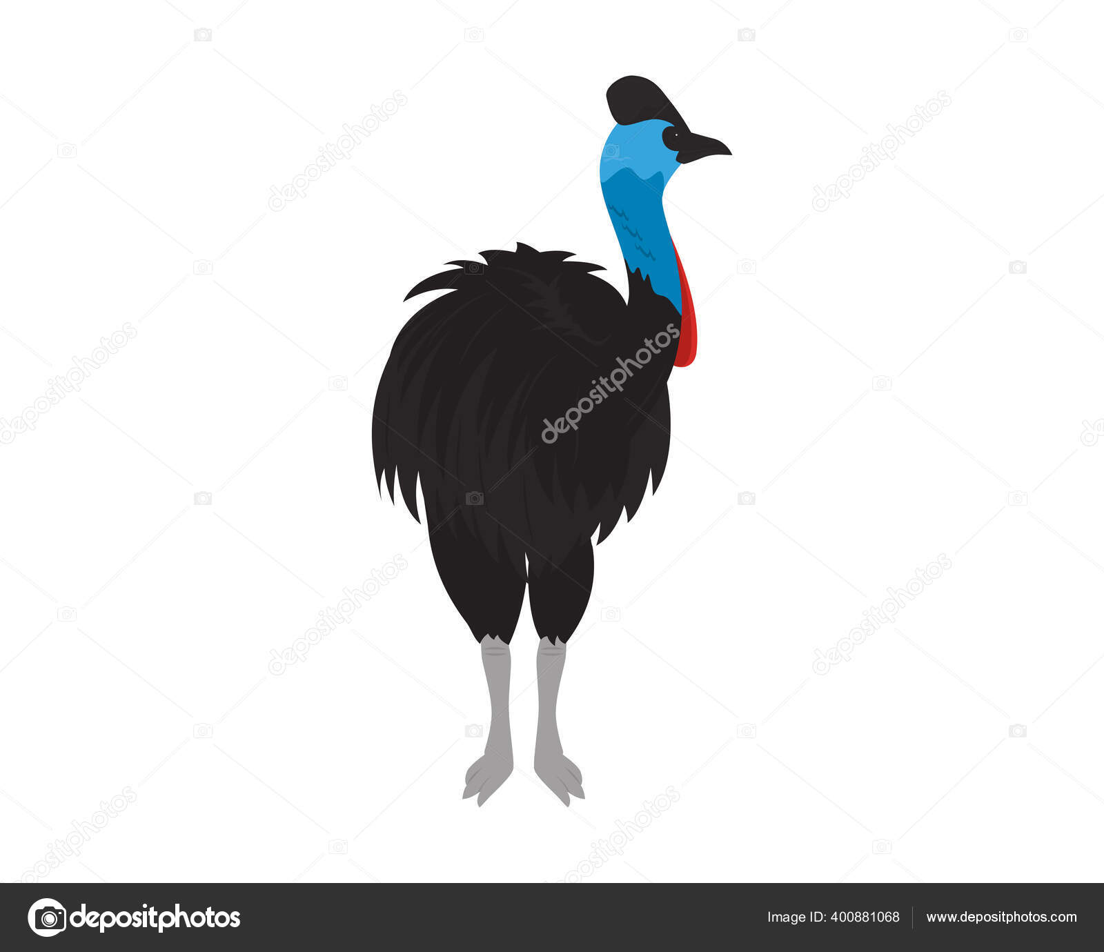 Ikon Cassowary Stok Vektor