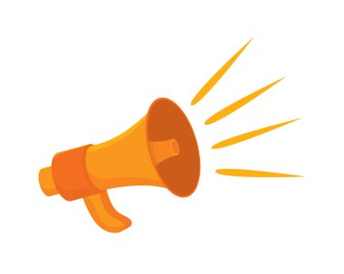 Ayrıntılı Modern Megafon veya Hoparlör İllüstrasyon Vektörü