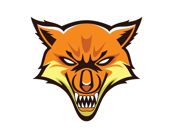 Részletes Fox Head Kabala Embléma Illusztrációs Vektor — Stock Vector