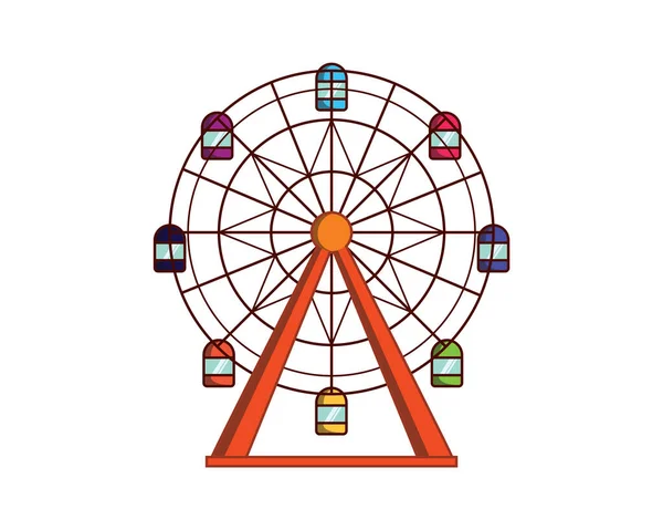 Ferris Wheel Amusement Park Element Illustration Vector — Stock Vector