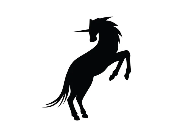 Unicorn Illustration Silhouette Style Vector — 스톡 벡터