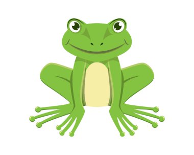 Çizgi film Biçimli Gülen Yeşil Kurbağa ResimleriName