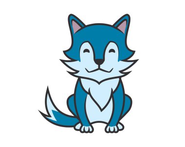 Şirin ve Tatlı Kurt Çizimi Vektörü