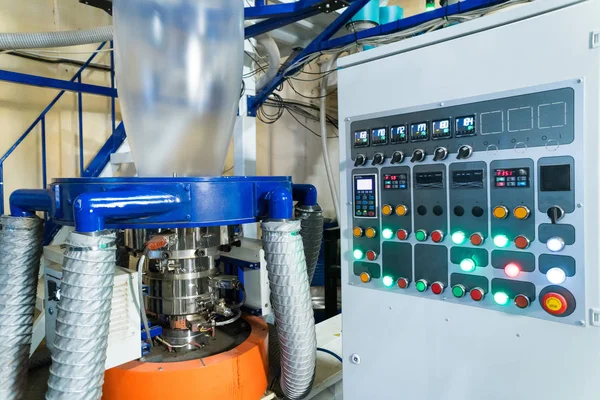 Blasfolienextrusion Plastiktütenherstellungsmaschine — Stockfoto