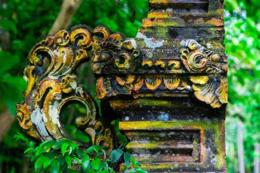 Hizalanmış balinese kapı ve candi giriş Bali, Endonezya bölme.