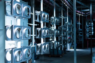 Toz boyası ve yüzey hazırlığından önce kancalardaki metal detaylar