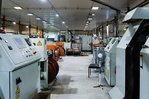 Equipment for cable production at the factory — Stock Photo, Image