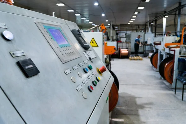 Equipment for cable production at the factory — Stock Photo, Image