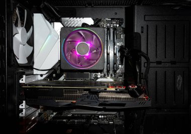 Neon ışıklı işlemci soğutucusu. Led Işık, Cpu Soğutucu.