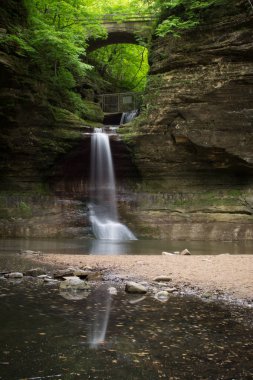 Art arda sıralı uzun pozlama alt Dells düşüyor. Matthiessen Devlet Parkı, Illinois, ABD.
